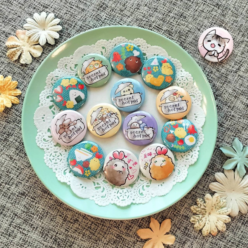 缶バッチ 「うちのねこ・えぶりでいえびふらいもどき」