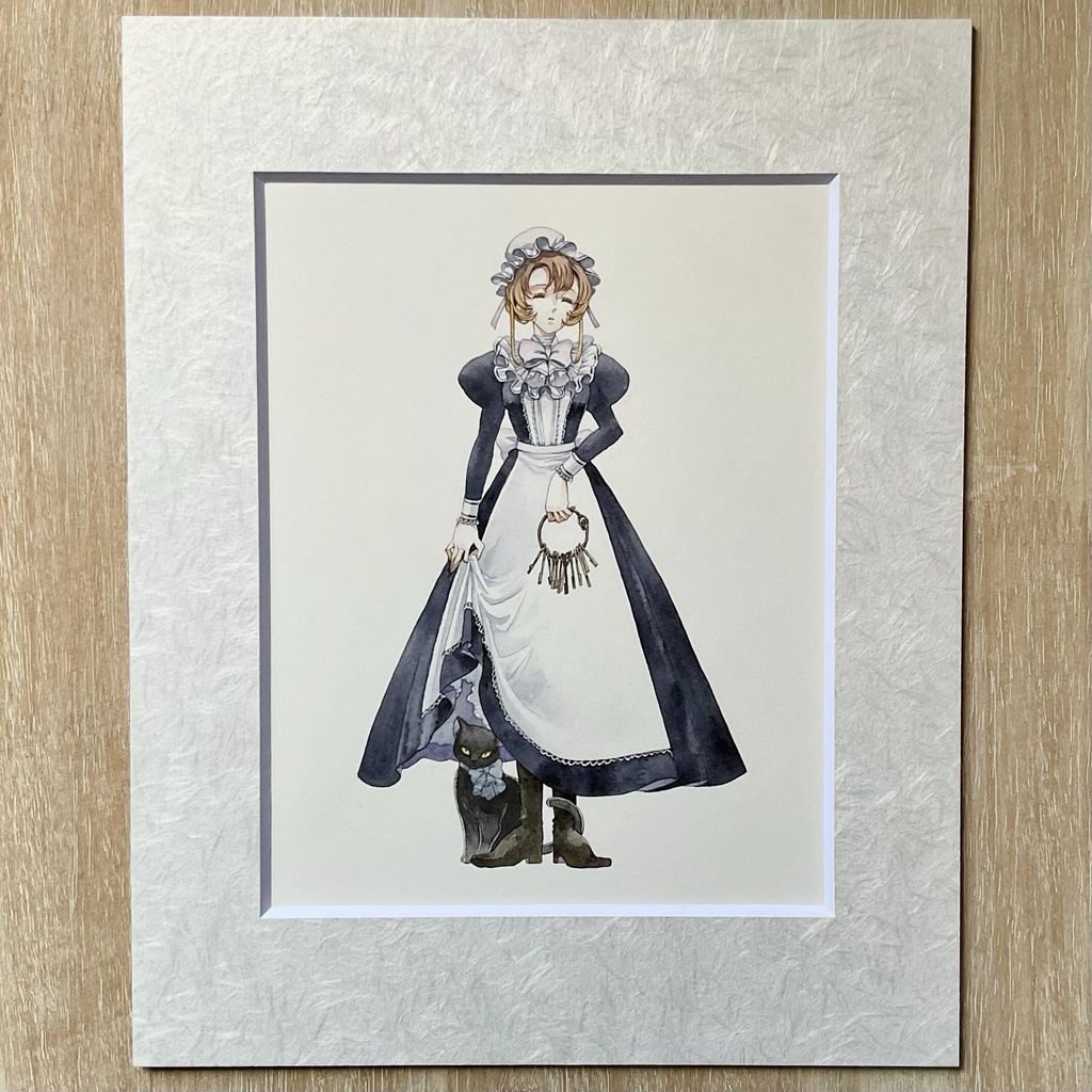 原画｜猫とメイド