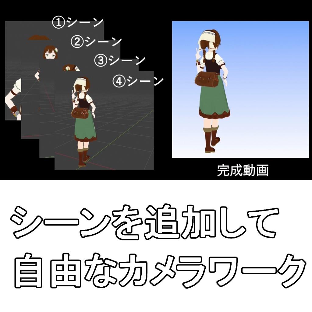 【Blenderアドオン】ターンテーブル・カメラワーク動画作成ツール「Acalpa Movie Renderer」