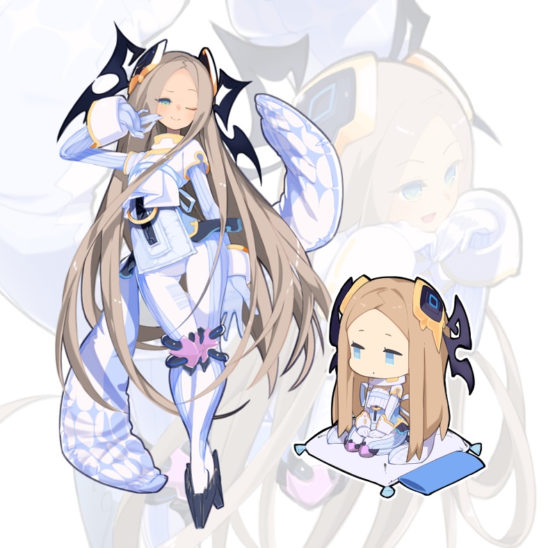 StarTiara 白アンゴラ 正座アクリルキーホルダー