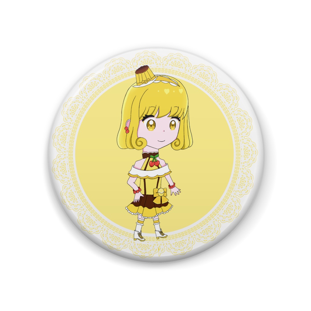 白石りん　缶バッジ