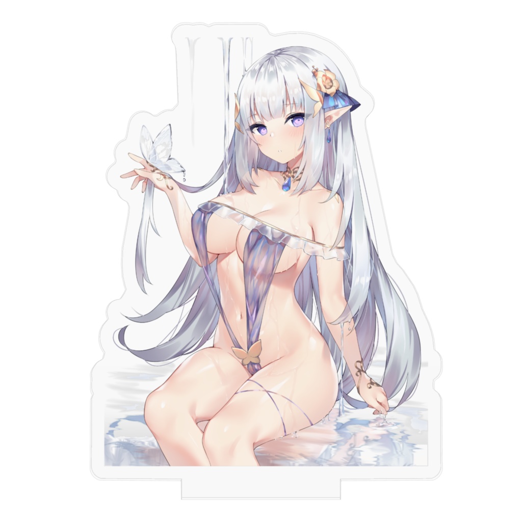 白エルフアクリルフィギュア