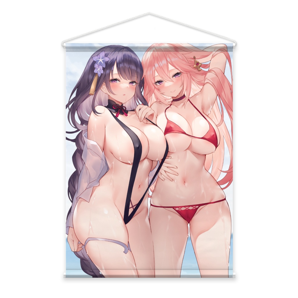 【B2Wスエードタペストリー】雷電将軍&八重神子