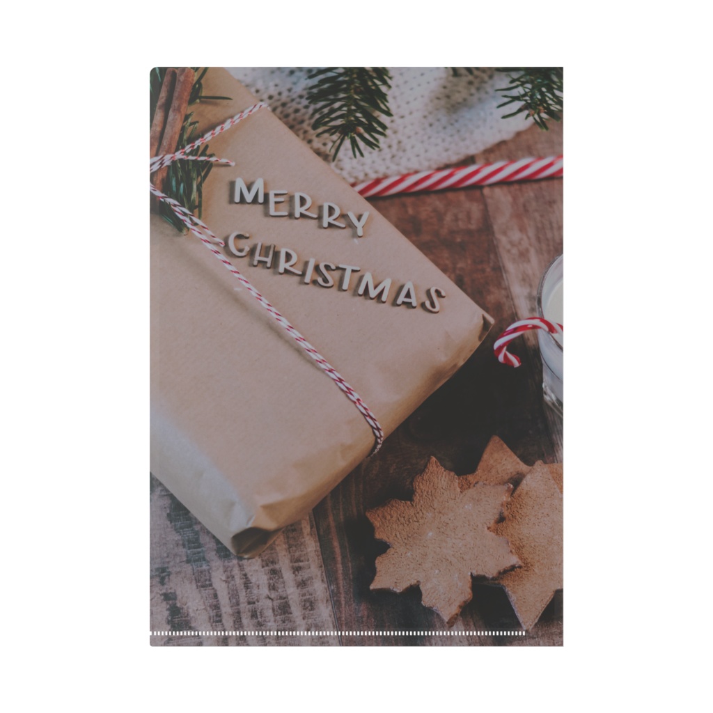 【冬の恋人たち】クリスマス・クリアファイルA4(表:恋人/裏:ギフト)