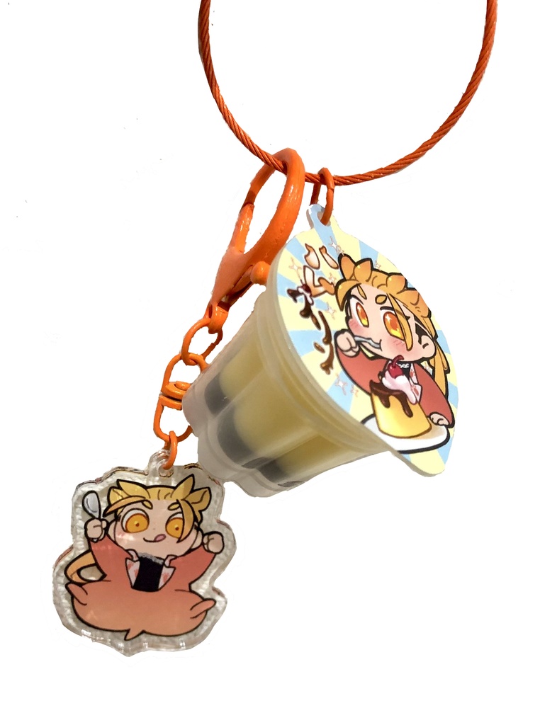 たけハムちゃんプリン型キーホルダー