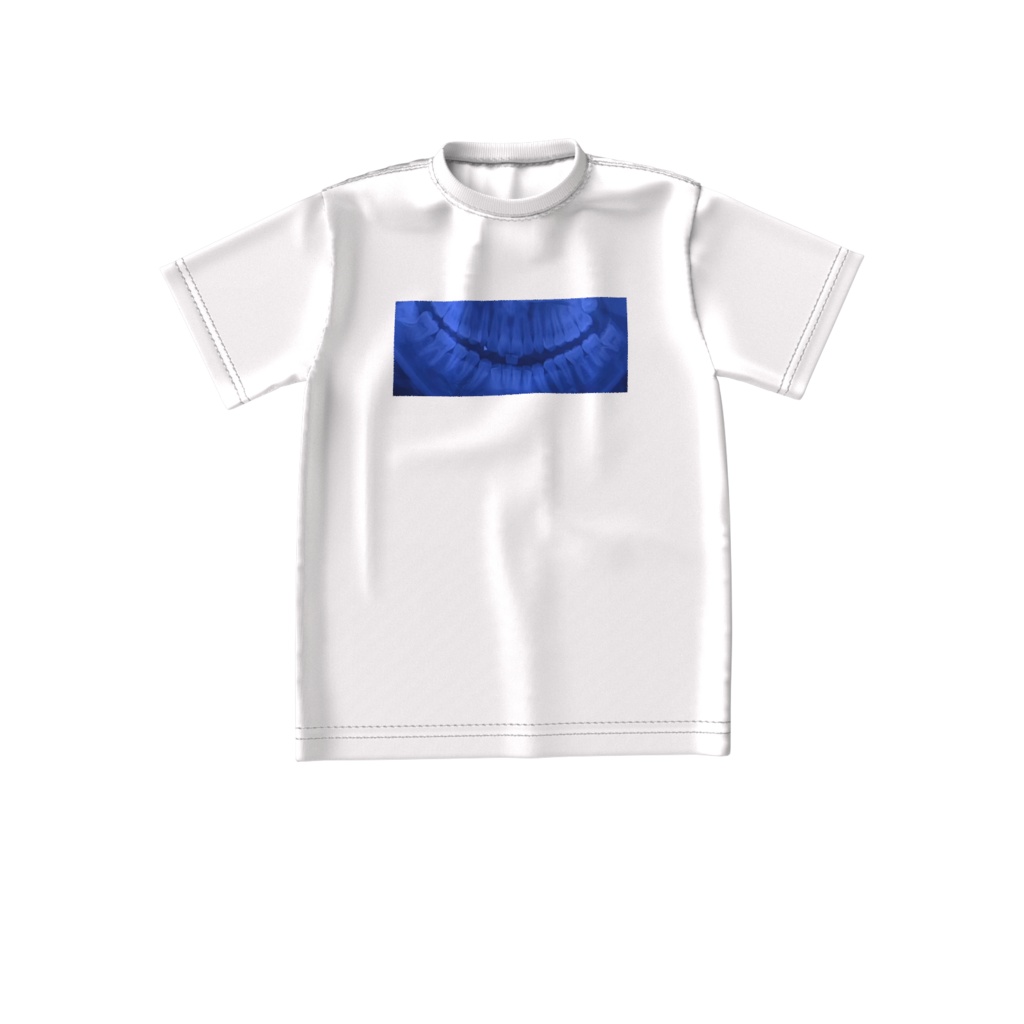 宵月の健康的な歯のレントゲンTシャツ -White-
