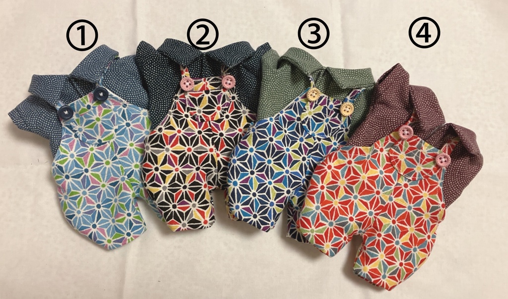 ぬいぬい和風サロペットセット