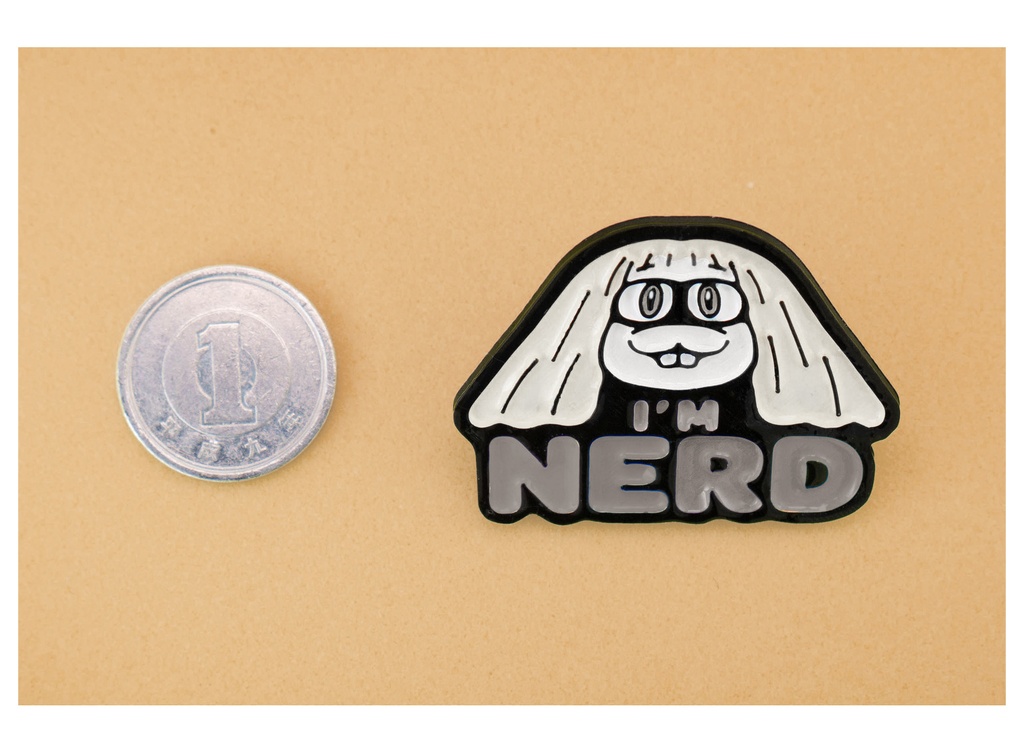 【Pins】I‘m NERD monochrome