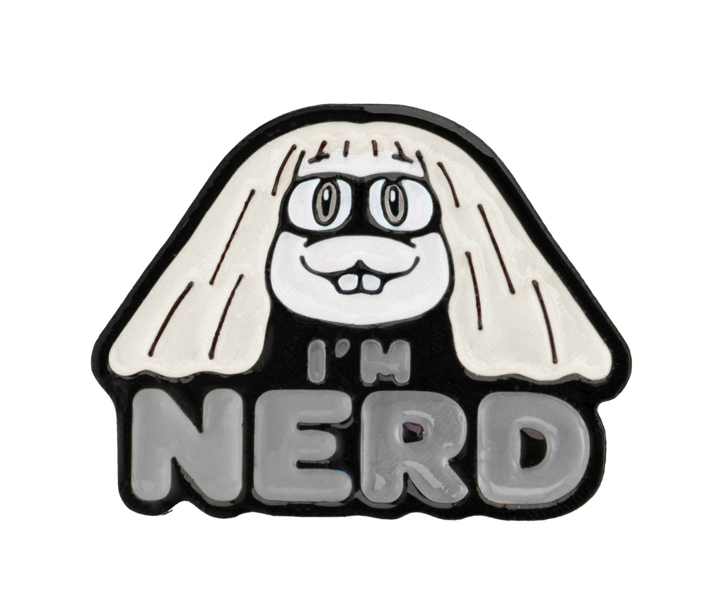 【Pins】I‘m NERD monochrome