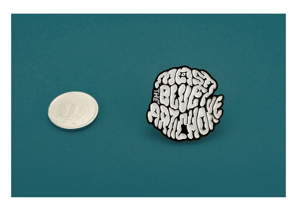 【Pins】mash the BLUE ARTICHOKE monochrome