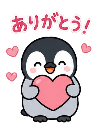 ペンギンスタンプ8種セット【LINE/Discord素材】