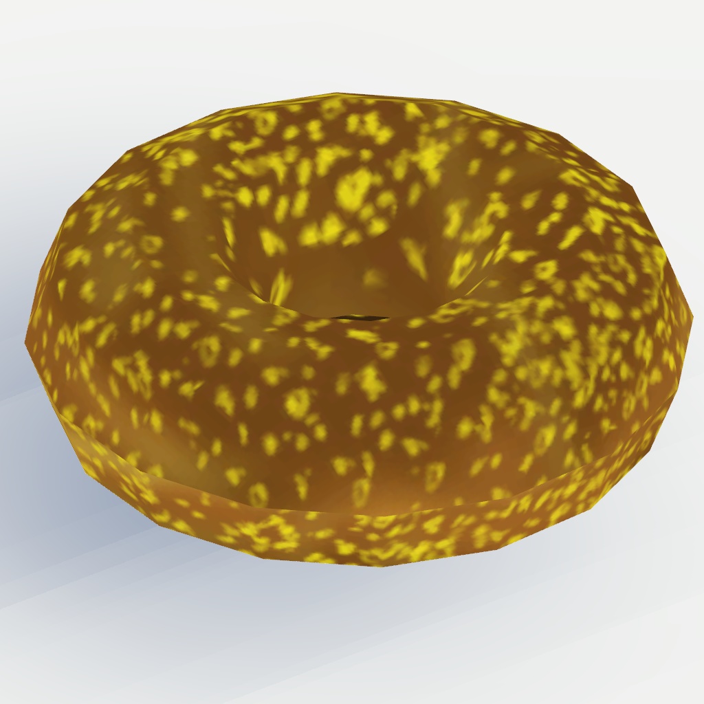 【3Dモデル】ドーナッツ4種