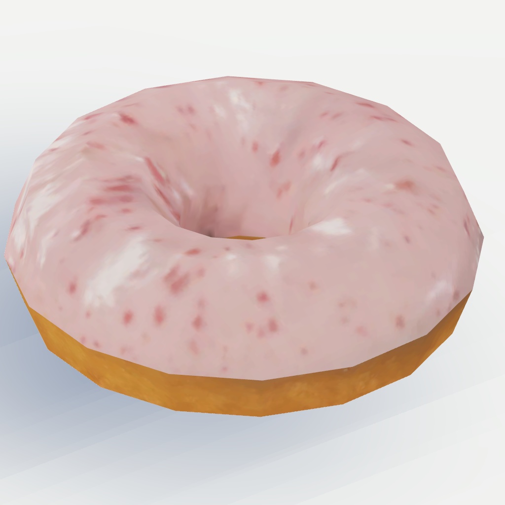 【3Dモデル】ドーナッツ4種