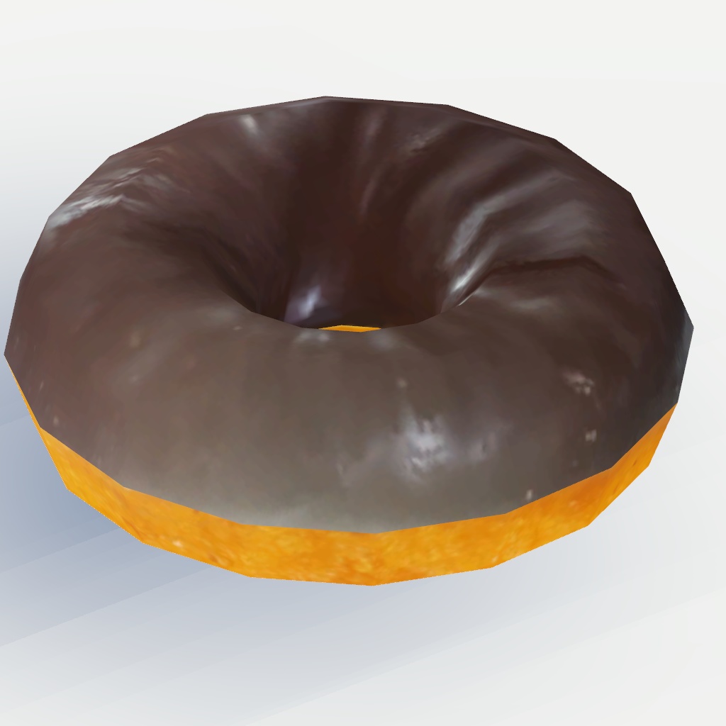 【3Dモデル】ドーナッツ4種