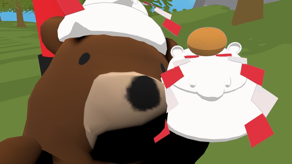 【3Dモデル】クマかがみもち(鏡餅)【VRChat,Cluster etc】
