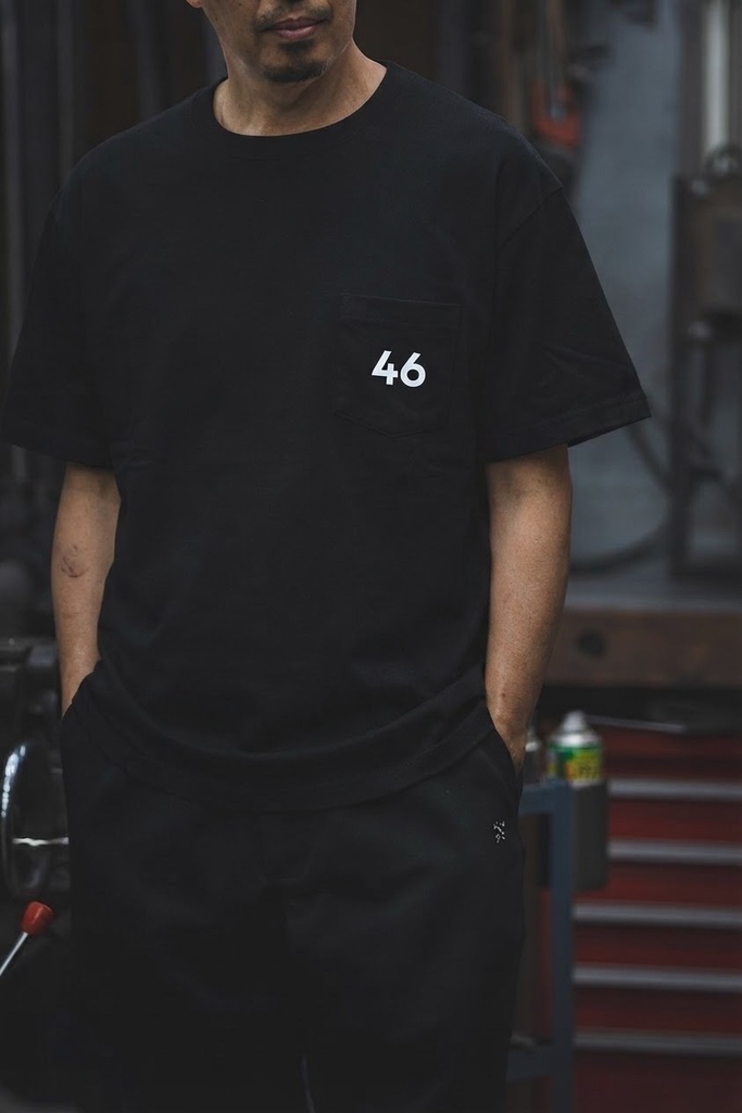 46works Logo Pocket T-shirt (Black&White)