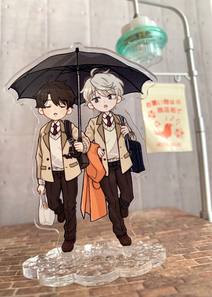 伊奈スレ 雨の日アクリルスタンド+レトロ印刷ポストカードセット