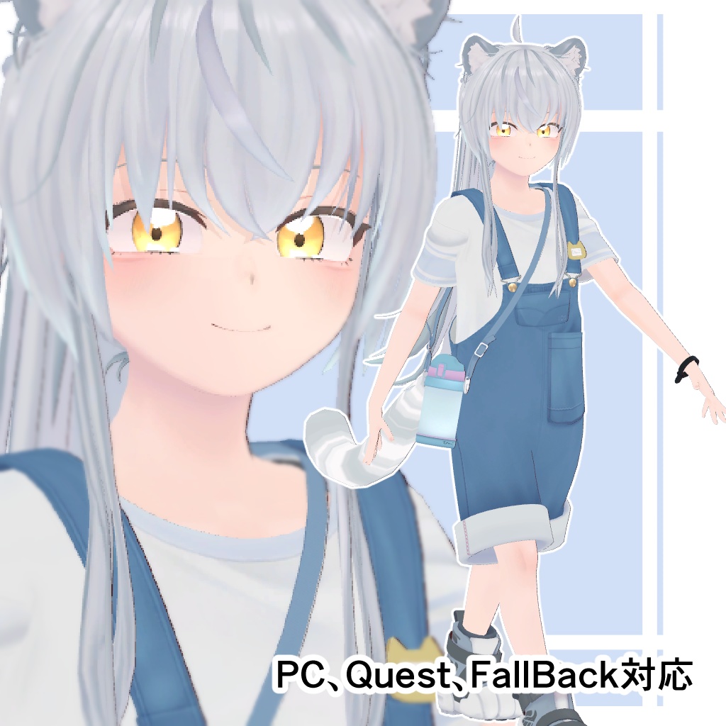 【宣伝】VRChat想定オリジナル3Dモデル『ひゃっこ』【サンプルのみ】