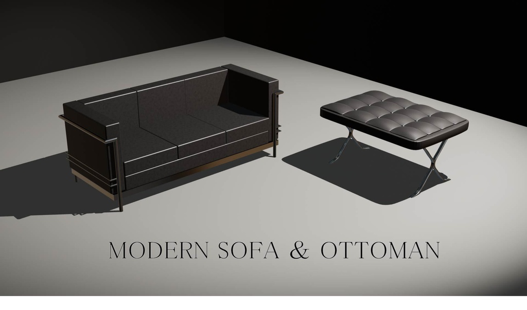 ModernSofa&Ottoman