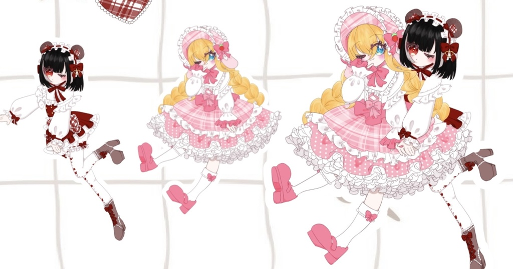 乱&京極　ロリータステッカーセット　頭身