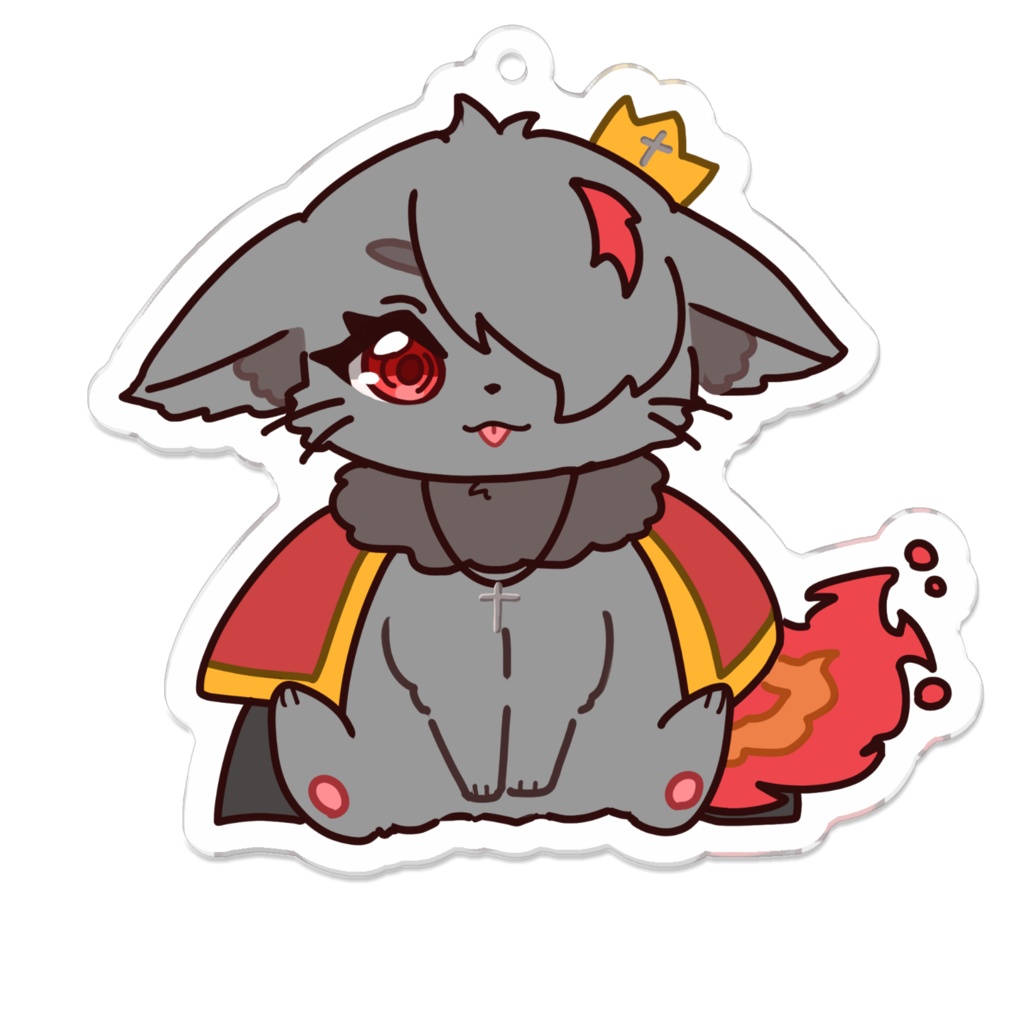 【猫姫黒火3周年記念】魔酔い猫証明キーホルダー