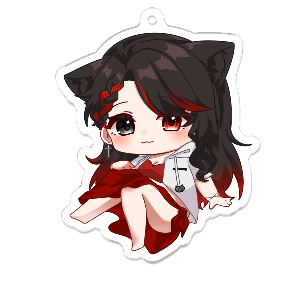 猫姫黒火 水着SDイラストグッズ アクリルキーホルダー