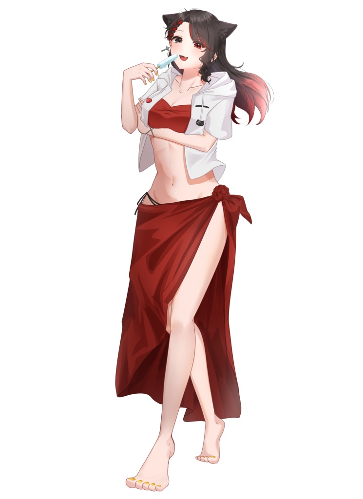 猫姫黒火 水着グッズ アクリルフィギュア