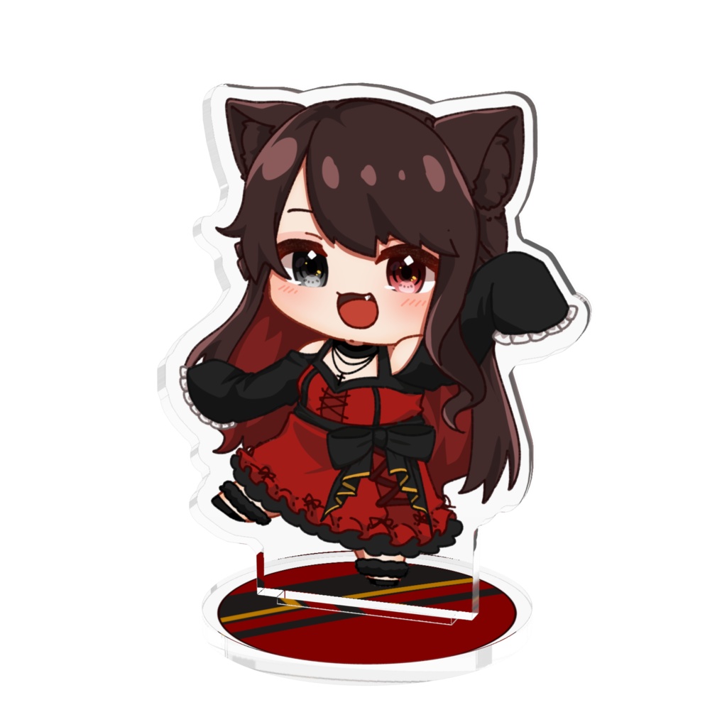 猫姫黒火Vtuber4周年記念グッズ アクリルフィギュア