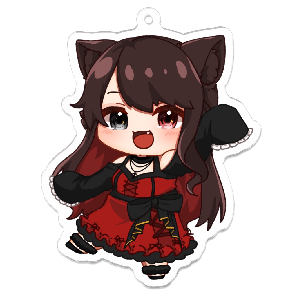 猫姫黒火Vtuber4周年記念グッズ アクリルキーホルダー