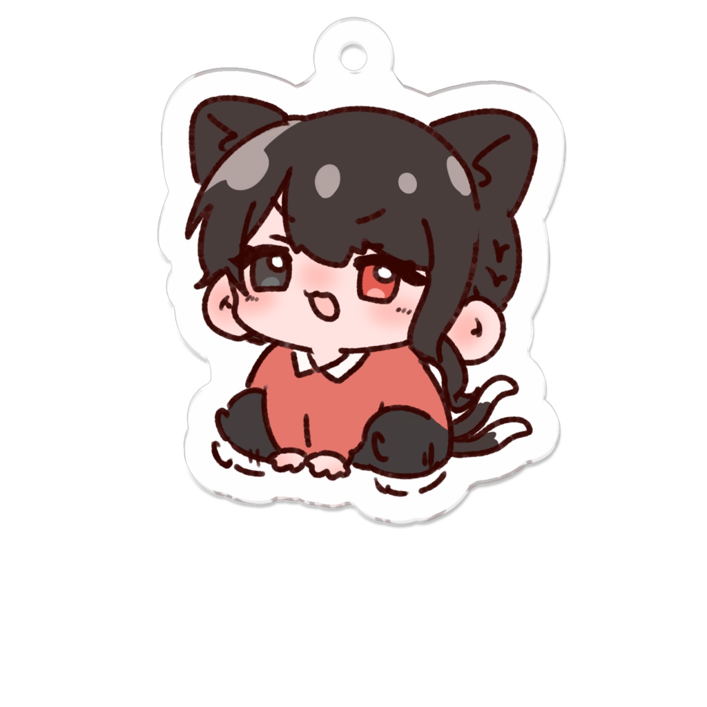 猫姫黒火5周年記念グッズ　じたばたキーホルダー