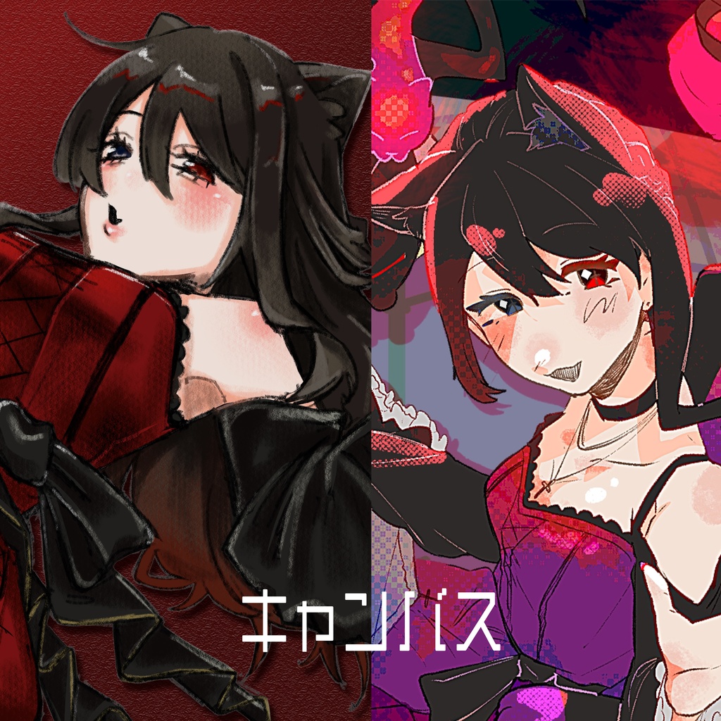 猫姫黒火5周年記念グッズ　キャンバスボード