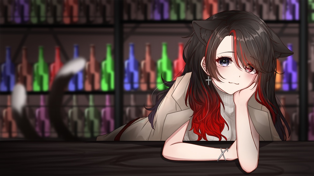 猫姫黒火生誕祭2026グッズ 黒ツートンマグカップ