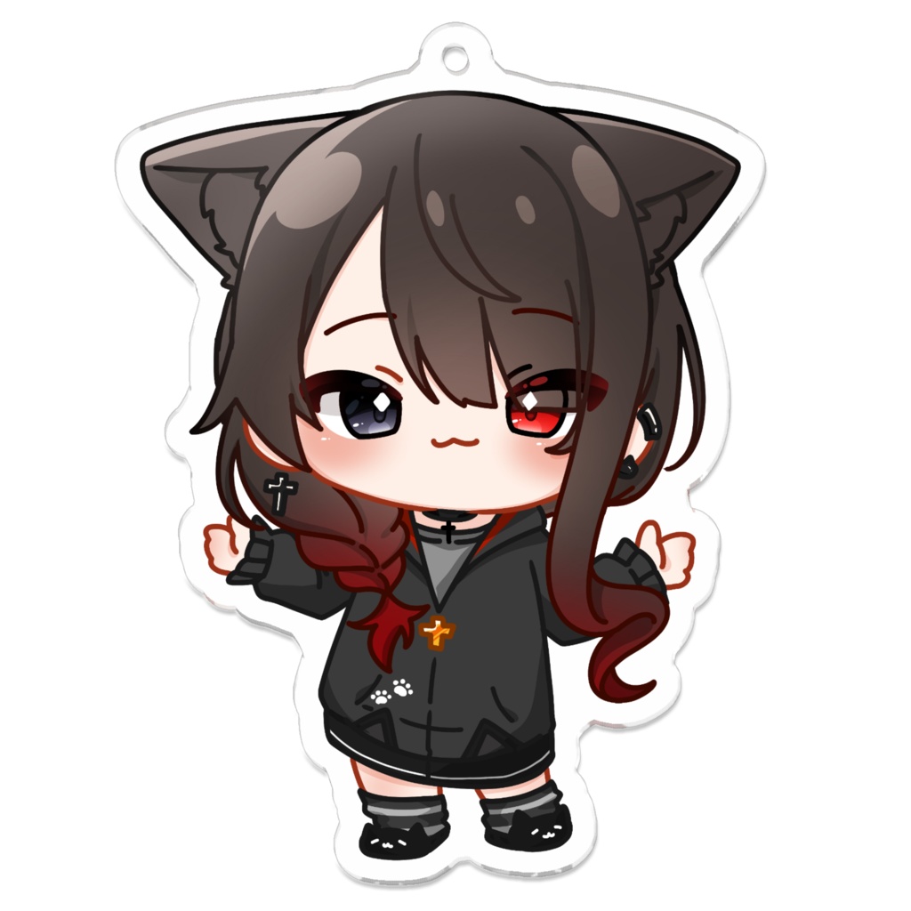 猫姫黒火生誕祭2026グッズ　ミニキャラアクリルキーホルダー