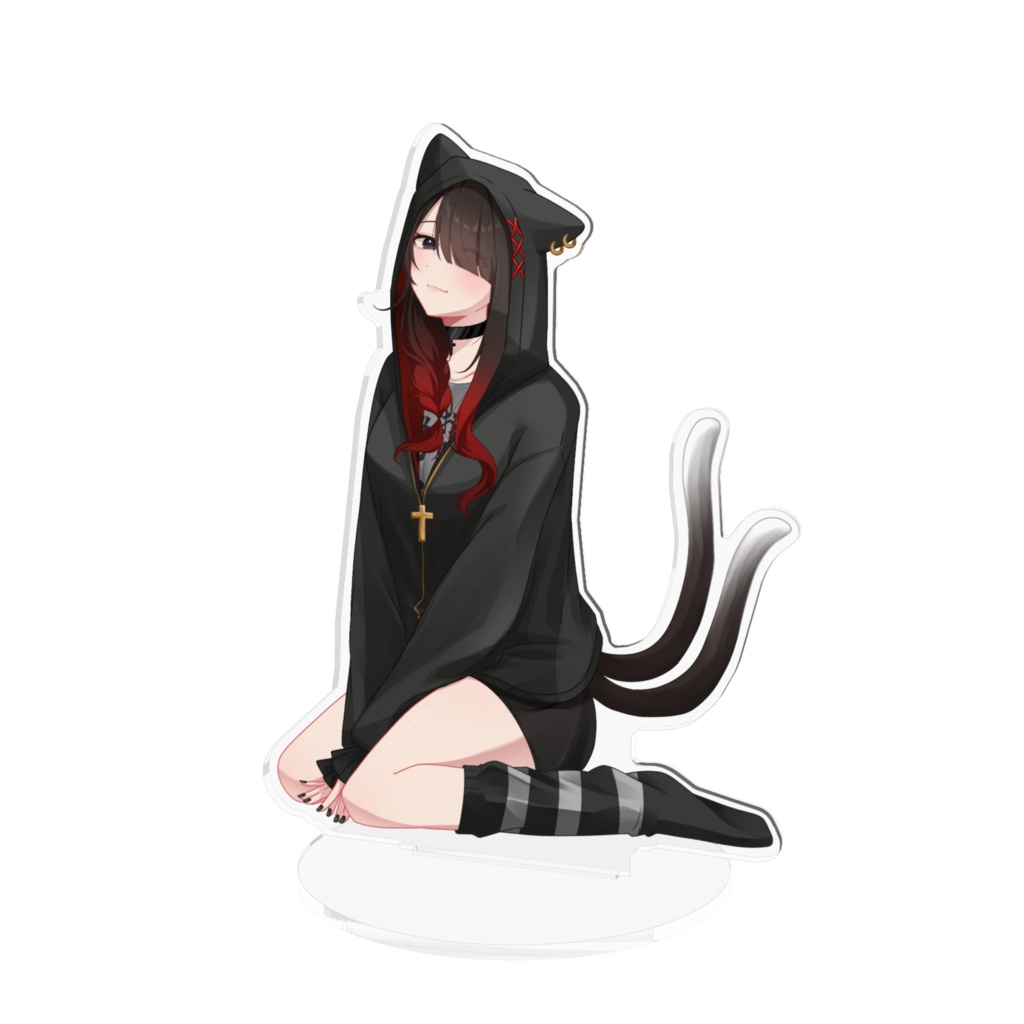 猫姫黒火生誕祭2026グッズ　お座りアクリルフィギュア
