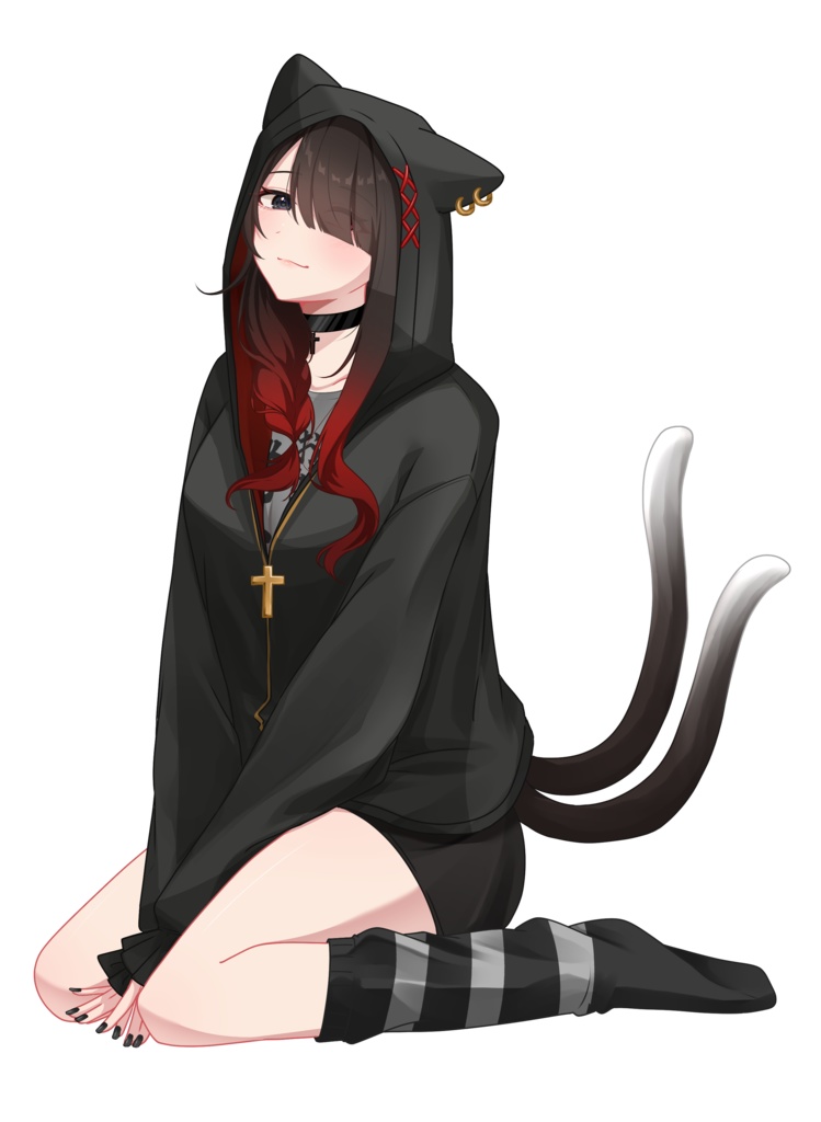 猫姫黒火生誕祭2026グッズ お座りアクリルフィギュア