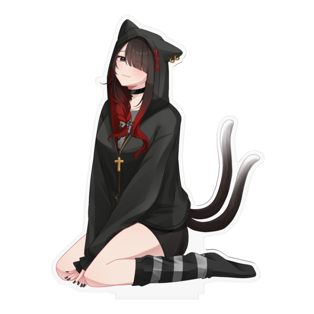 猫姫黒火生誕祭2026グッズ お座りアクリルフィギュア