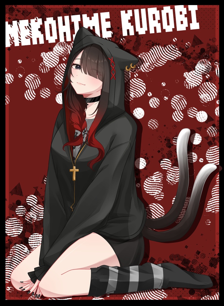 猫姫黒火生誕祭2026グッズ キービジュアルパーカー