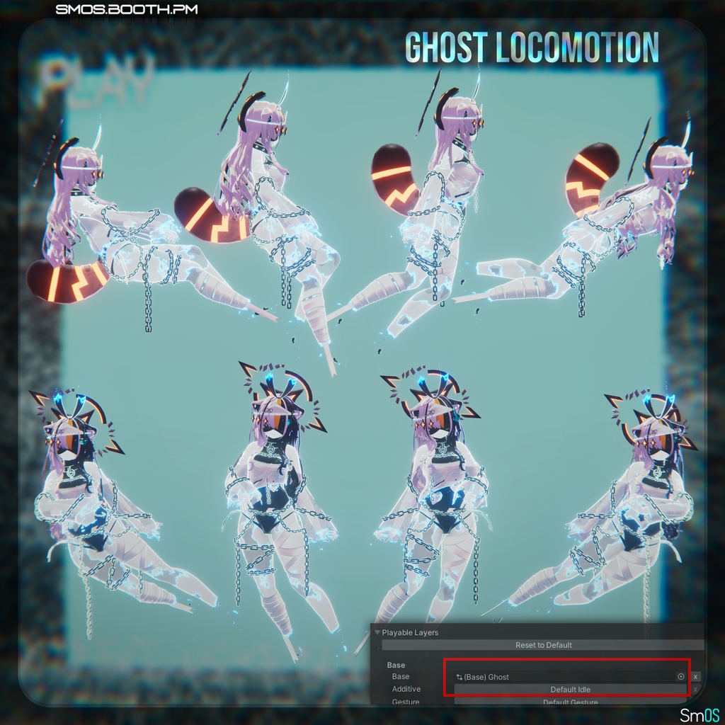 📺【Desolated Static #2】 | 荒廃した砂嵐 👻【7アバター avatars】+ Ghost Locomotion