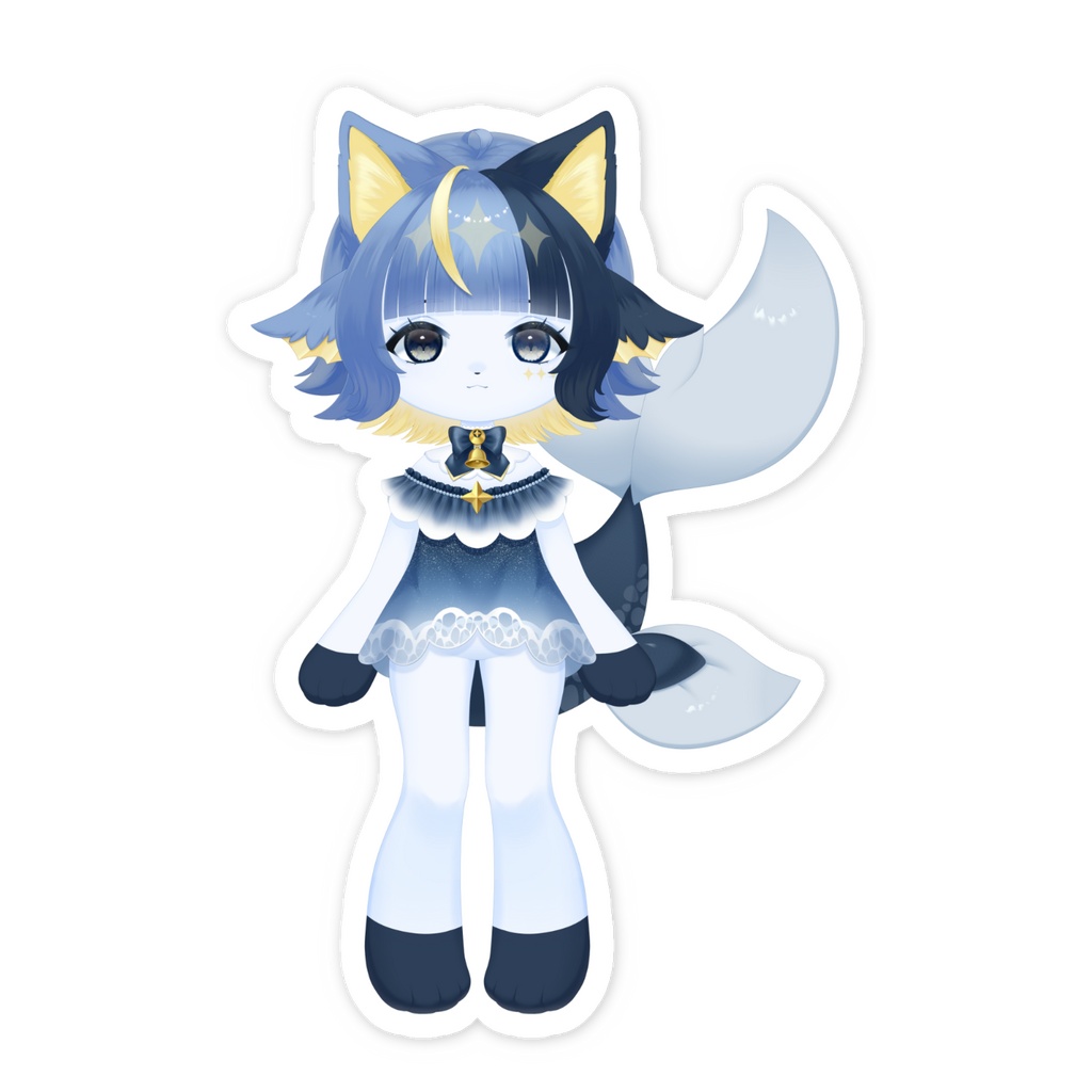 沫町しぃら立ち絵ステッカー