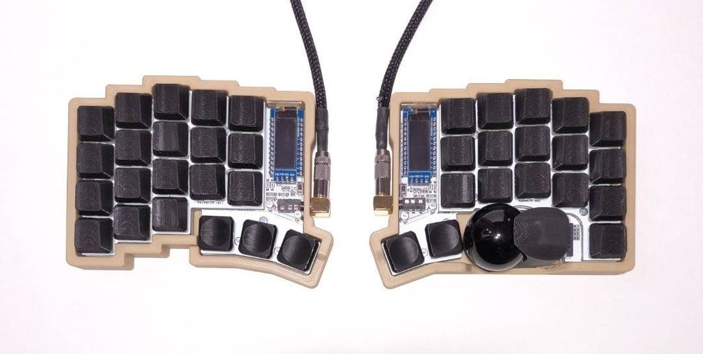 【フルセット】Keyball39 オリジナルケース トラックボールの位置調整可能 トラックボールケース・スチールプレート付き スチールプレートでテンティング可能