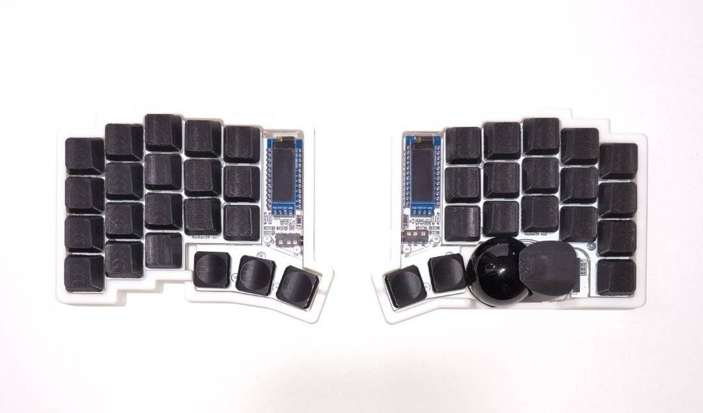 【フルセット】Keyball39 オリジナルケース トラックボールの位置調整可能 トラックボールケース・スチールプレート付き スチールプレートでテンティング可能