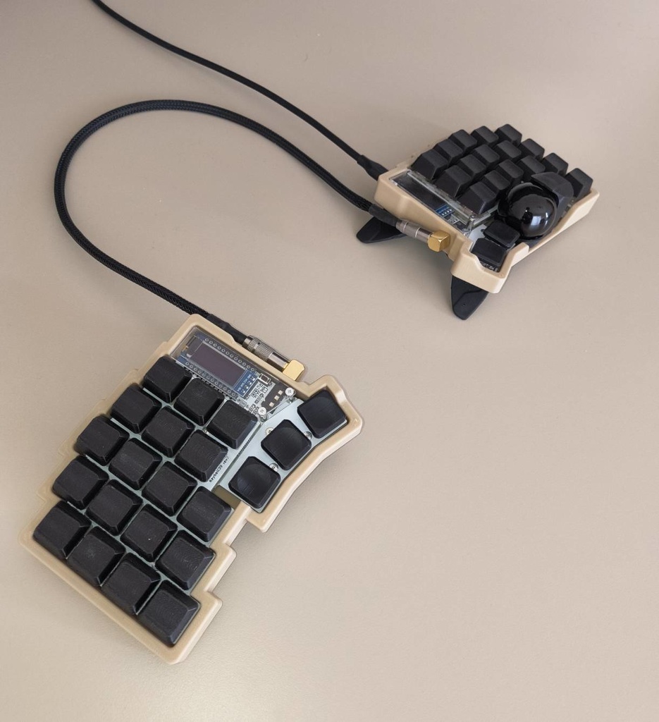 【フルセット】Keyball39 オリジナルケース トラックボールの位置調整可能 トラックボールケース・スチールプレート付き スチールプレートでテンティング可能