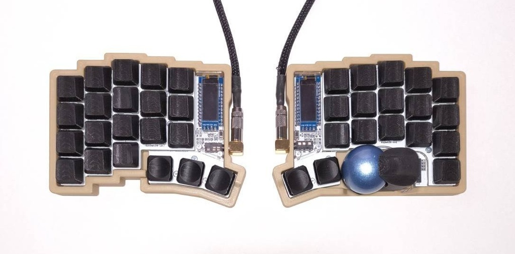 【フルセット】Keyball39 オリジナルケース トラックボールの位置調整可能 トラックボールケース・スチールプレート付き スチールプレートでテンティング可能