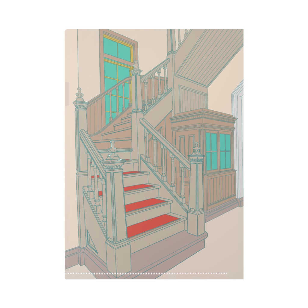 門司港駅と隣の建物の階段