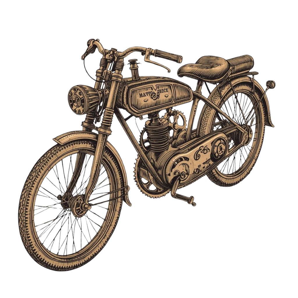 【Canva】スチームパンク風乗り物クリップアート12点セット|PNG背景透過