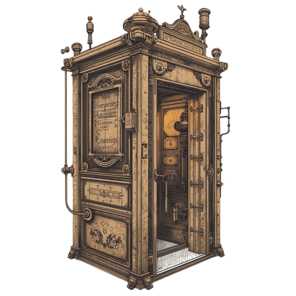 【Canva】スチームパンク風乗り物クリップアート12点セット|PNG背景透過