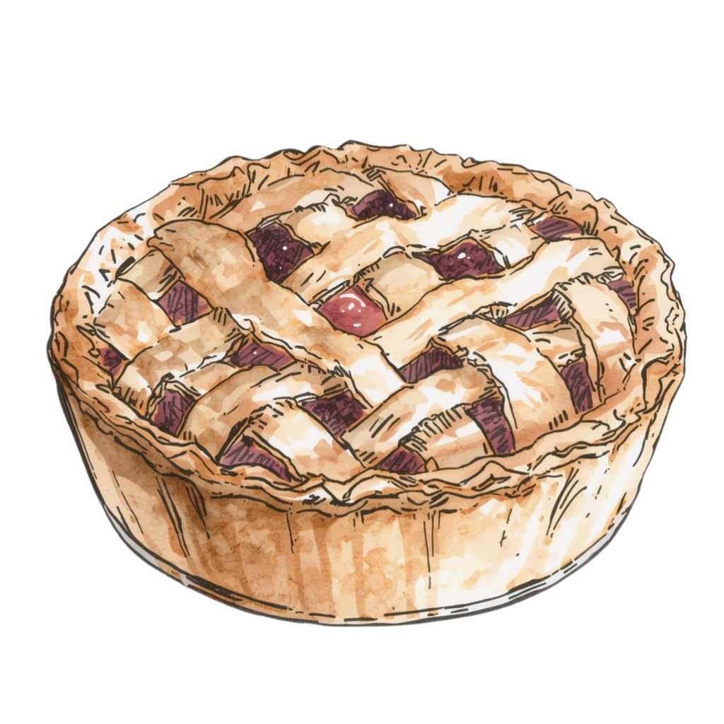 【Canva】水彩画風洋菓子クリップアート24点セット|PNG背景透過