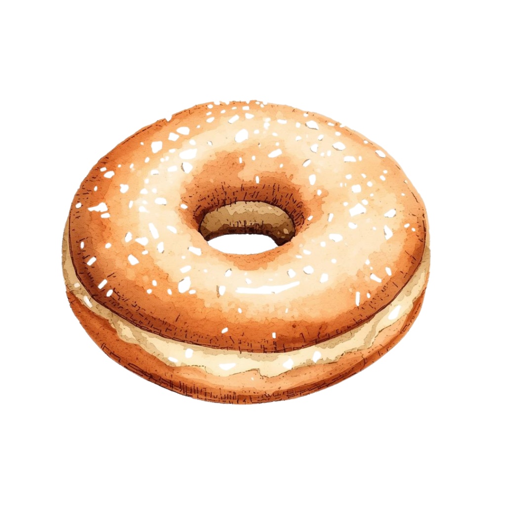 【Canva】水彩画風洋菓子クリップアート24点セット|PNG背景透過