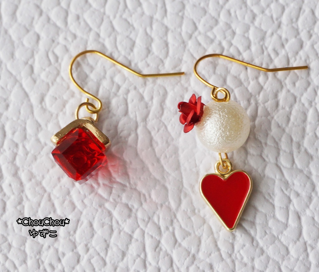 【ツイステ】エースイメージ アシンメトリーピアス【イヤリング変更可】