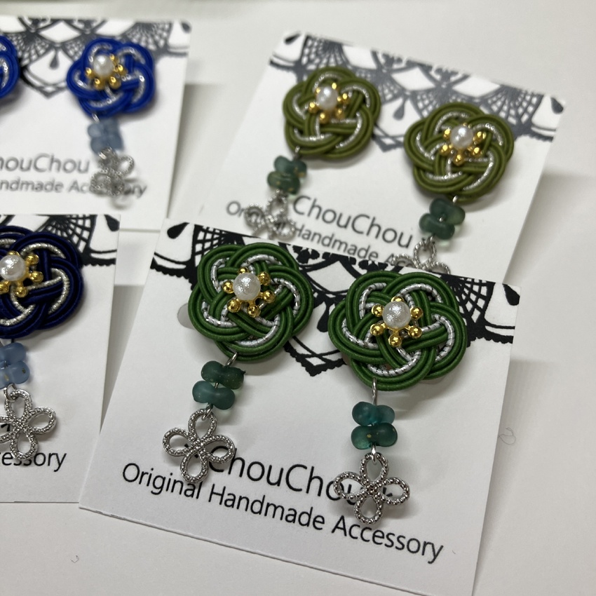 【忍たま】1~6年イメージカラー *梅結び*水引きピアス/イヤリング